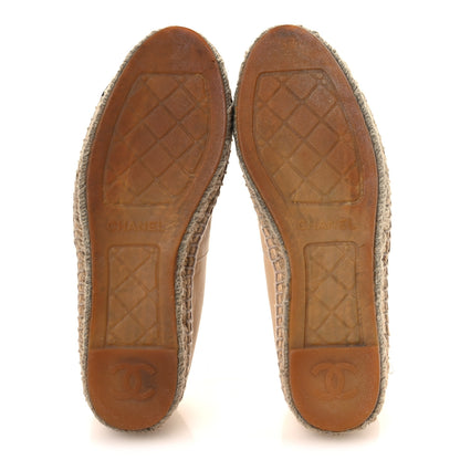 Chanel Lambskin CC Espadrilles 37 Beige Black 7 of 15