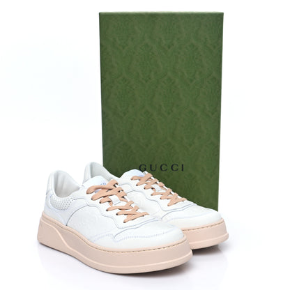 Gucci Calfskin GG Tennis Embossed Womens Platform 55mm Sneakers 40 White 10 of 10