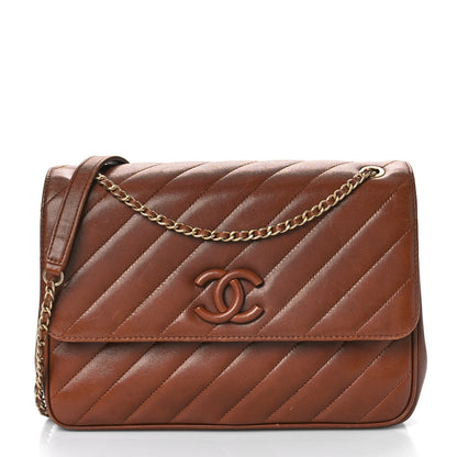 Chanel Lambskin Quilted Jumbo Coco Vintage Flap Brown 3 of 17