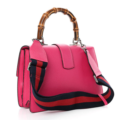Gucci Dollar Calfskin Crystal Web Medium Dionysus Bamboo Top Handle Bag Box Pink Black Diamond 2 of 4