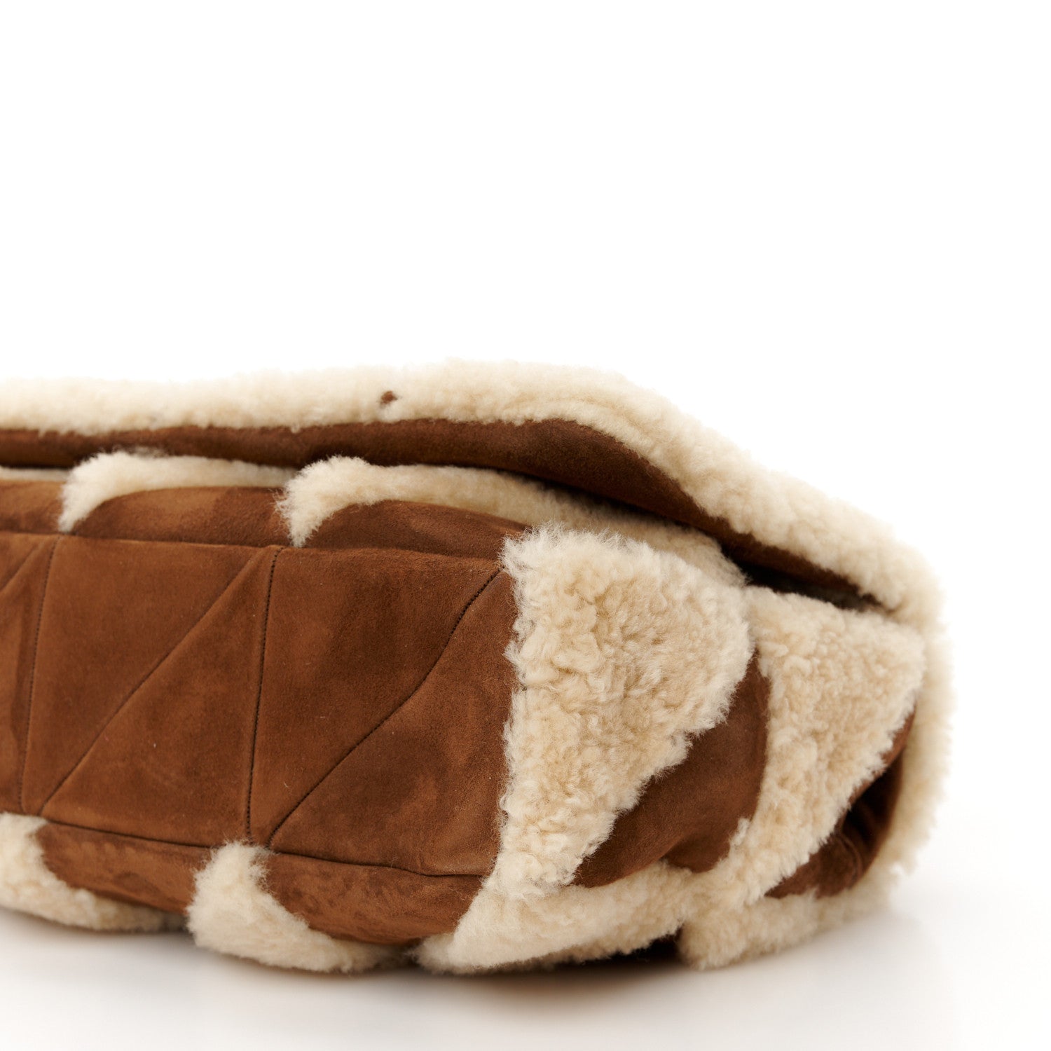 Saint Laurent Suede Shearling Patchwork Monogram Medium Jamie Brown Beige 11 of 11