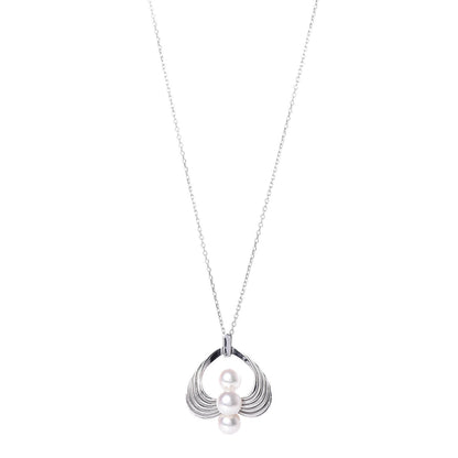Mikimoto 14K White Gold Akoya Pearl 6.5-7mm Pendant Necklace 1 of 4