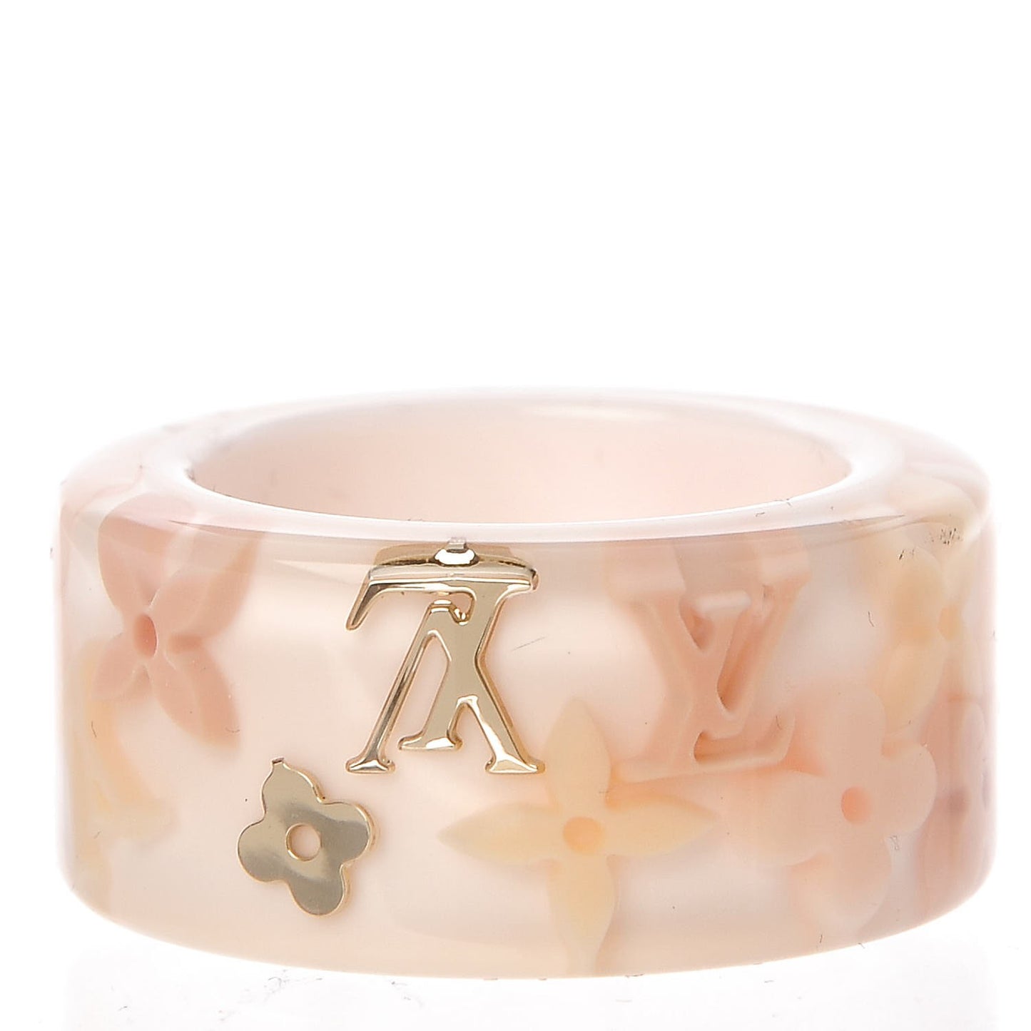Swarovski Crystal Resin Inclusion Ring M Beige
