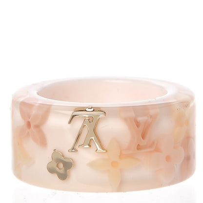 Louis Vuitton Swarovski Crystal Resin Inclusion Ring M Beige 3 of 4