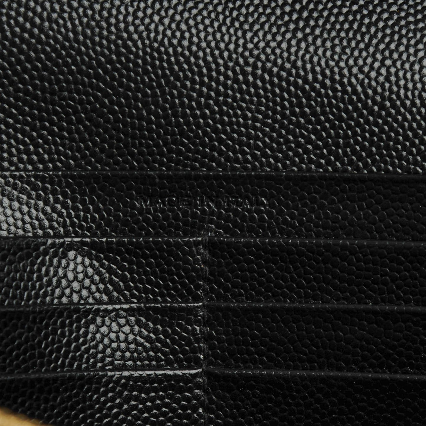 Grain De Poudre Matelasse Chevron Monogram Chain Wallet Black