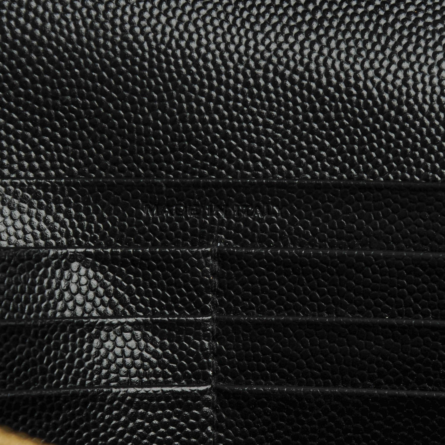 Saint Laurent Grain De Poudre Matelasse Chevron Monogram Chain Wallet Black 7 of 7