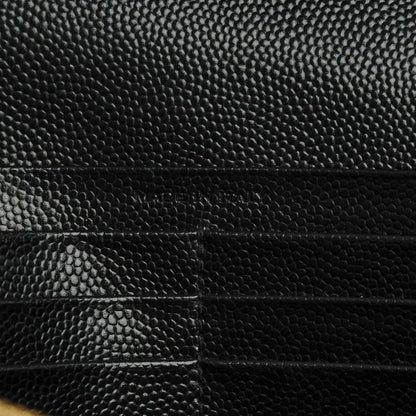 Saint Laurent Grain De Poudre Matelasse Chevron Monogram Chain Wallet Black 7 of 7
