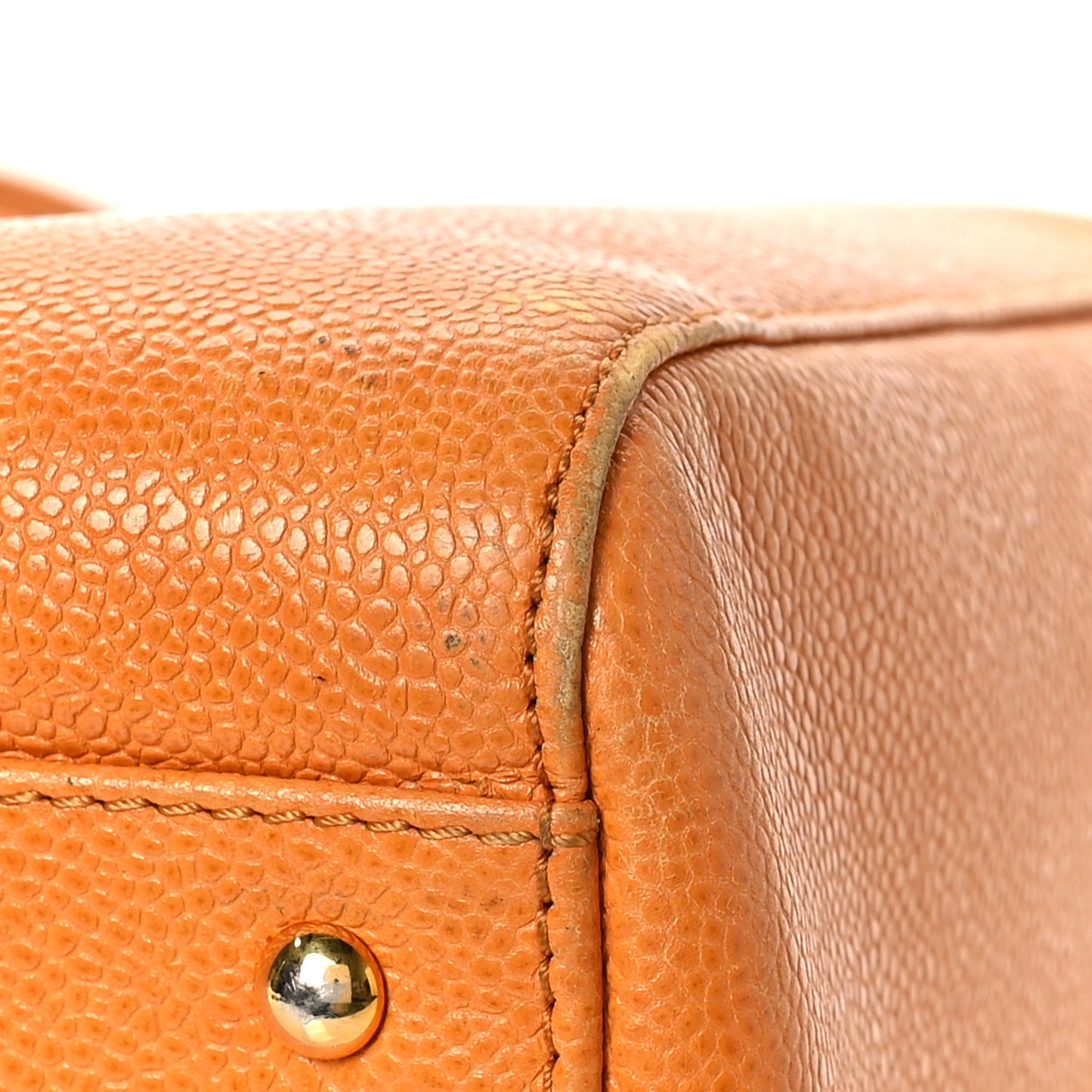 Caviar Large CC Shoulder Bag Orange