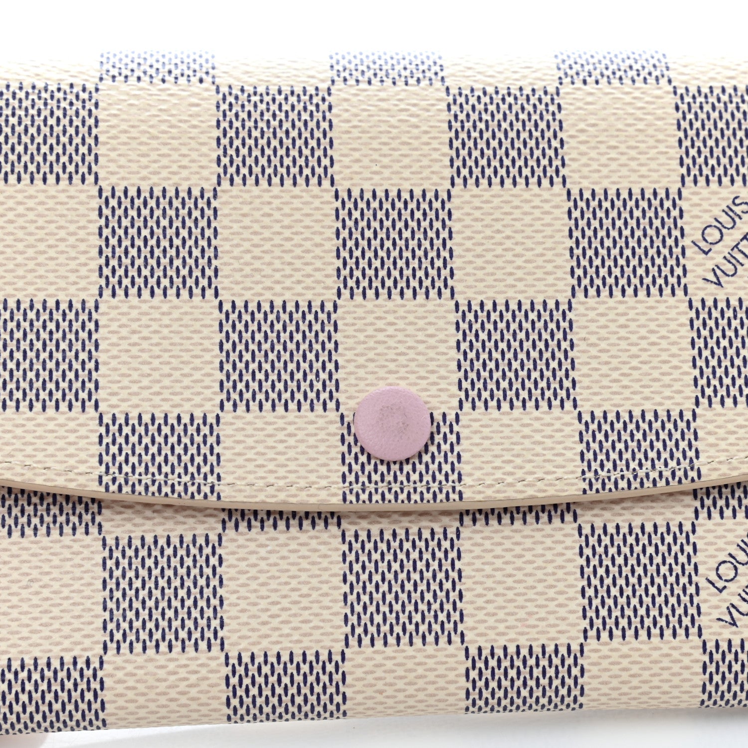 Louis Vuitton Damier Azur Emilie Wallet Rose Ballerine 7 of 8