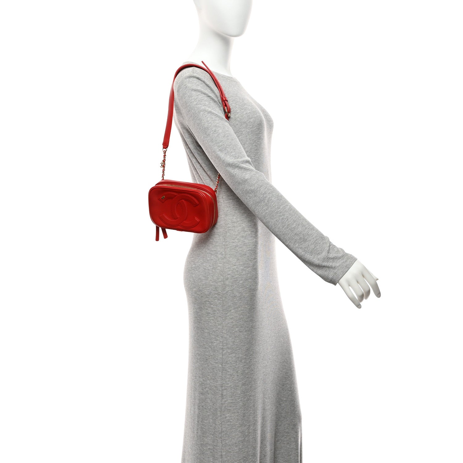 Chanel Lambskin CC Mania Camera Case Red 2 of 10