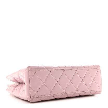 Chanel Shiny Aged Calfskin Quilted Nano Kelly Shopper Pink 4 of 11