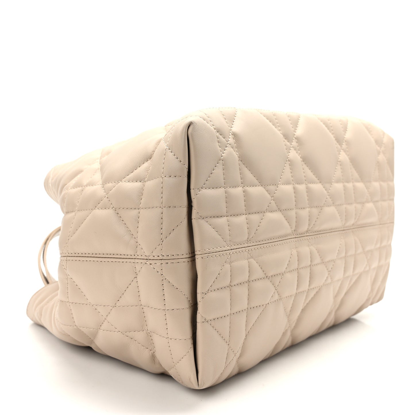 Calfskin Macrocannage Medium Toujour Powder Beige