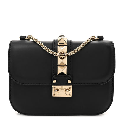 Valentino Garavani Vitello Small Glam Lock Rockstud Flap Black 1 of 14