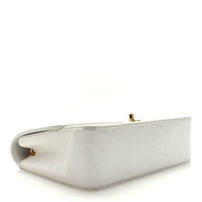 Chanel Caviar Quilted Medium Single Flap White 4 of 11