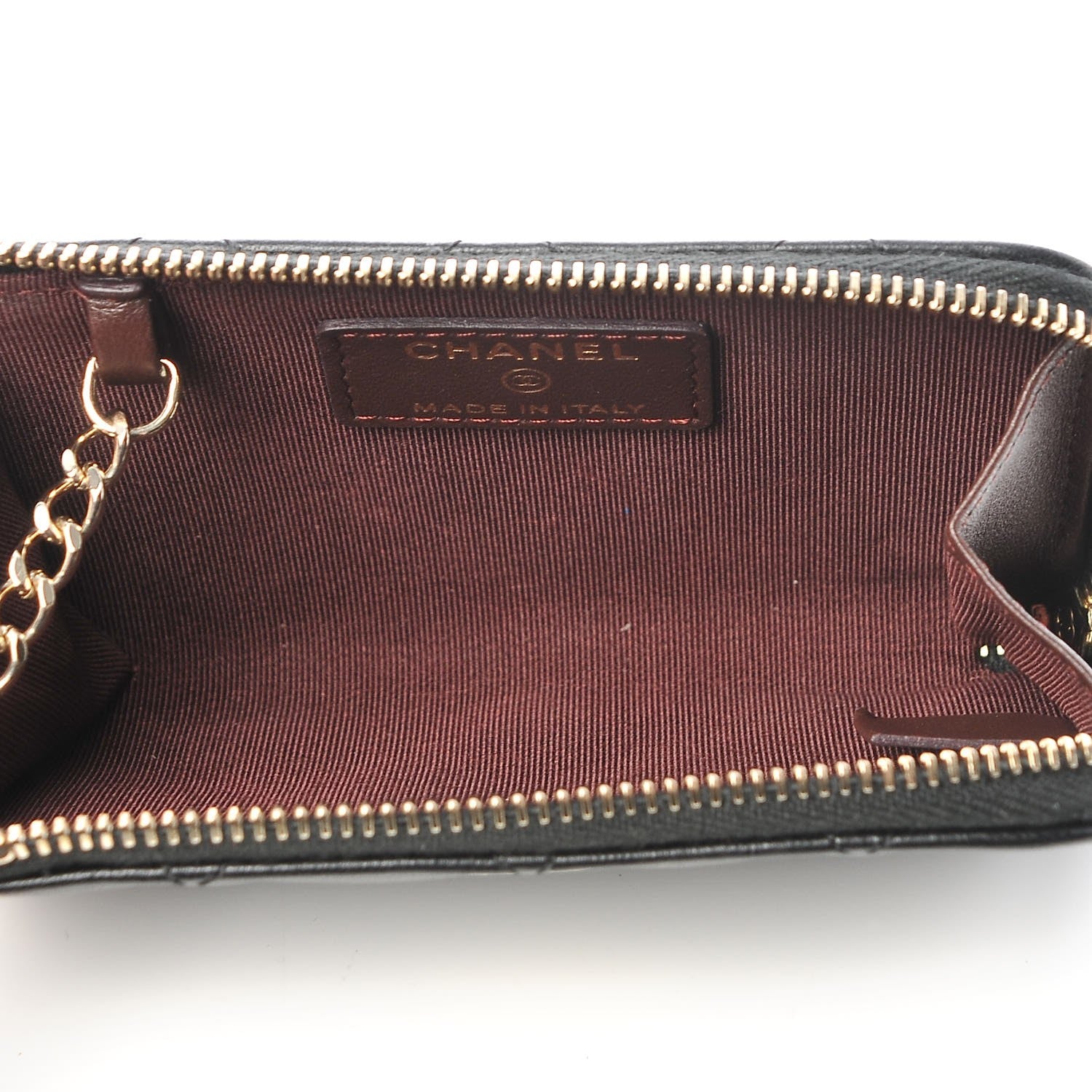 Chanel Lambskin Quilted Key Holder Case Black 5 of 8