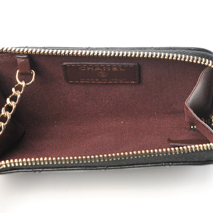 Chanel Lambskin Quilted Key Holder Case Black 5 of 8