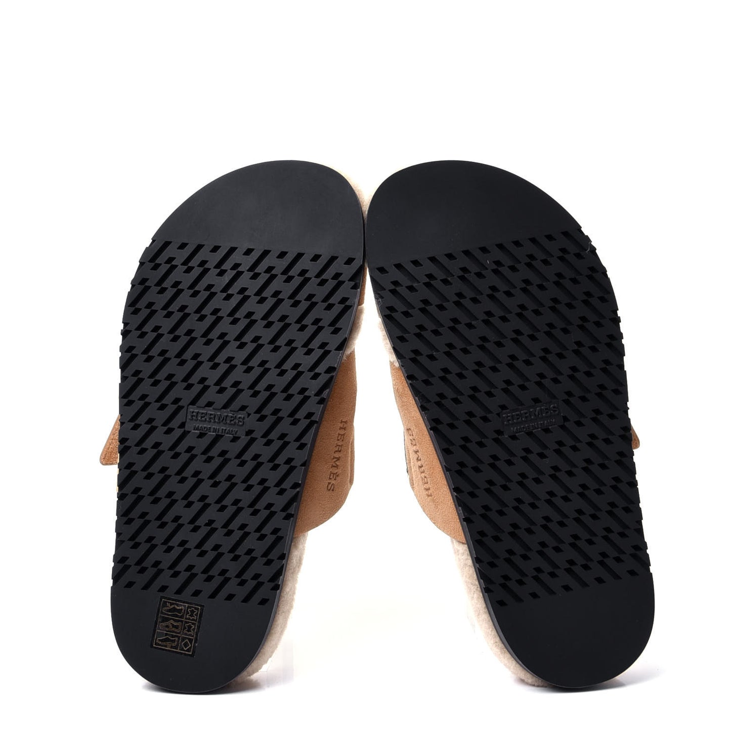 Suede Goatskin Woolskin Womens Chypre Sandals 36 Golden Beige