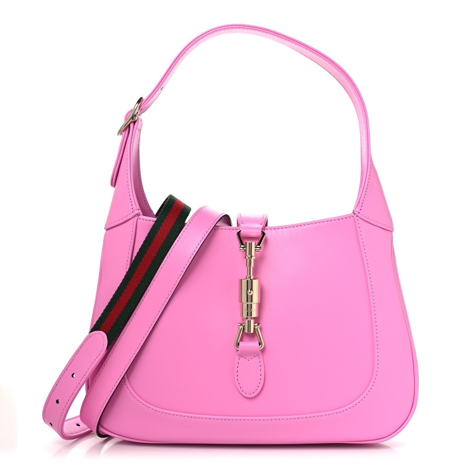 Gucci Ancora Calfskin Web Medium Jackie 1961 Hobo Pink 1787692