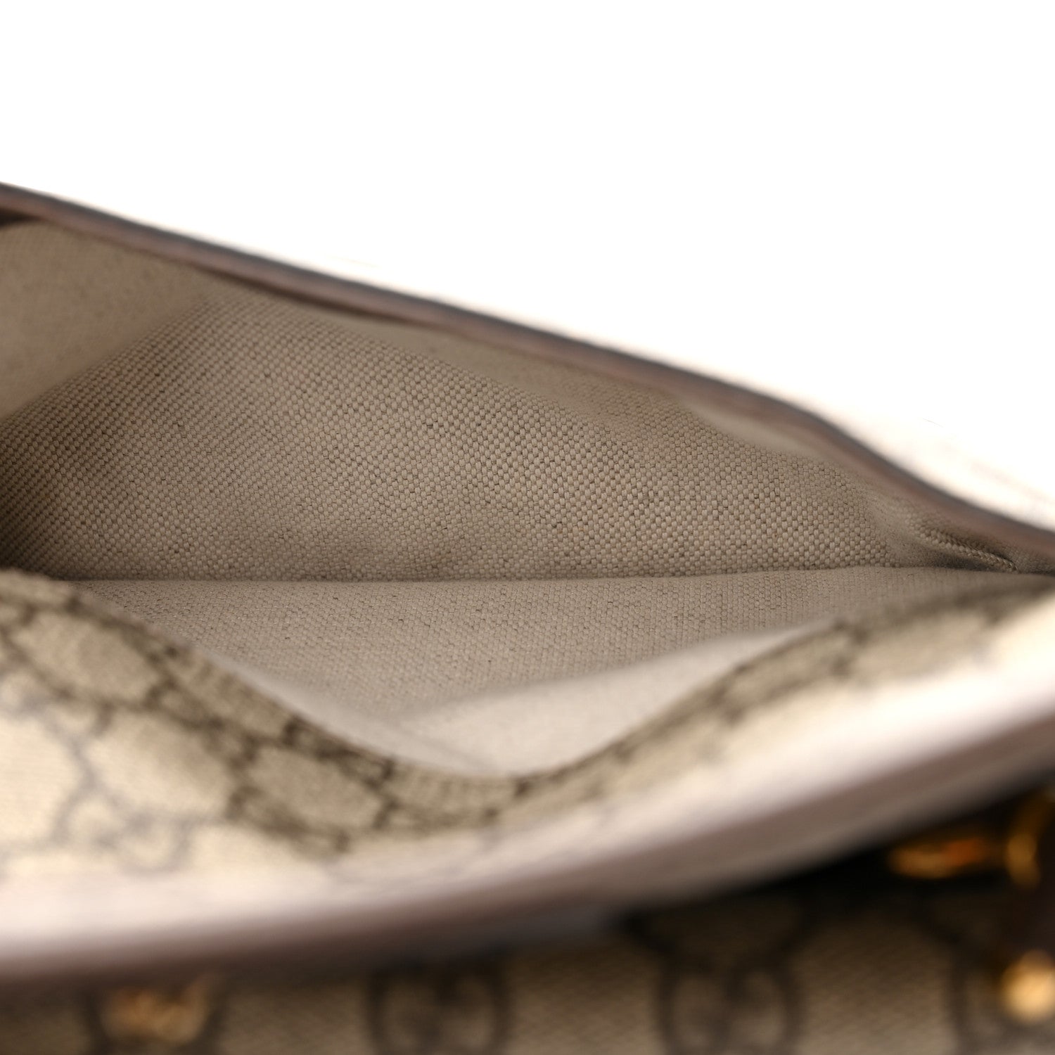 Gucci GG Supreme Monogram Web Small Neo Vintage Double Flap Messenger Bag Beige New Acero 6 of 13