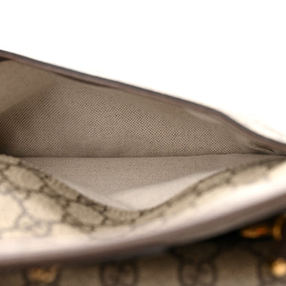 Gucci GG Supreme Monogram Web Small Neo Vintage Double Flap Messenger Bag Beige New Acero 6 of 13