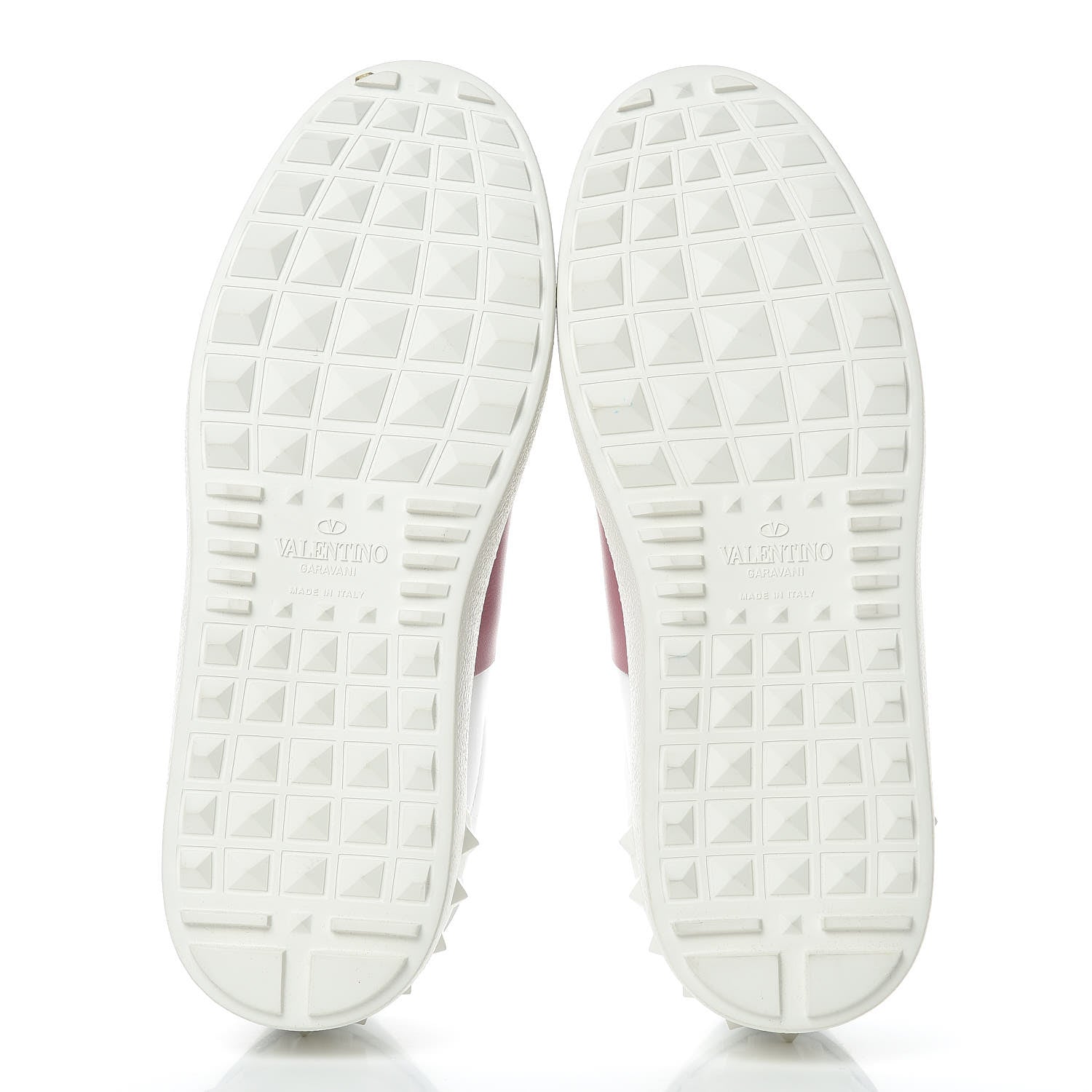 Valentino Garavani Calfskin Rockstud Open Sneakers 35.5 White Lipstick 5 of 9