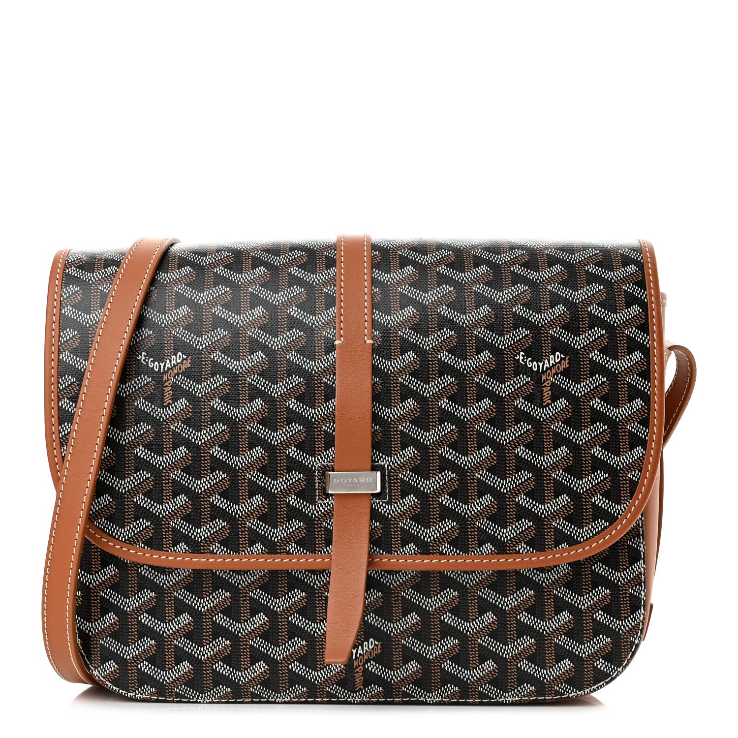 Goyard Goyardine Belvedere II MM Messenger Bag Black Gold 1 of 9