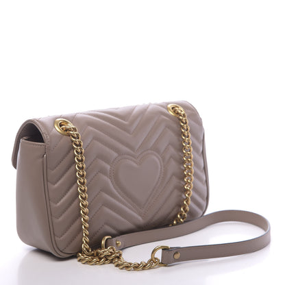 Gucci Calfskin Matelasse Small GG Marmont Shoulder Bag Porcelain Rose 3 of 10