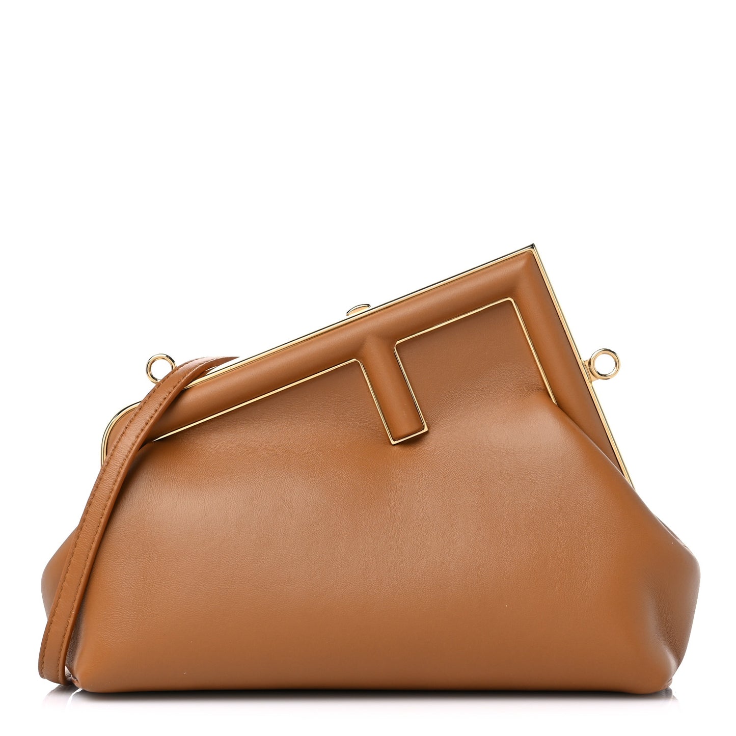 Shiny Nappa Small Fendi First Caramello