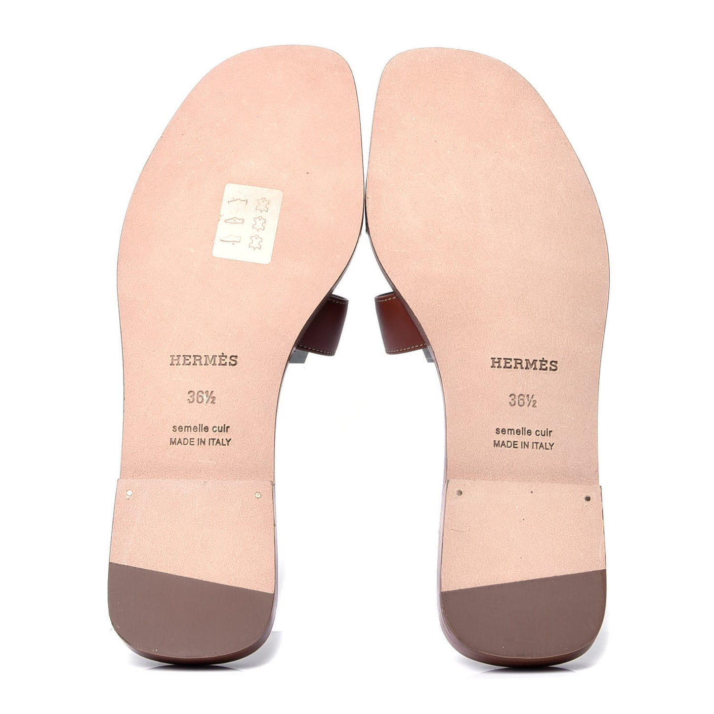 Box Calfskin Oran Sandals 36.5 Gold