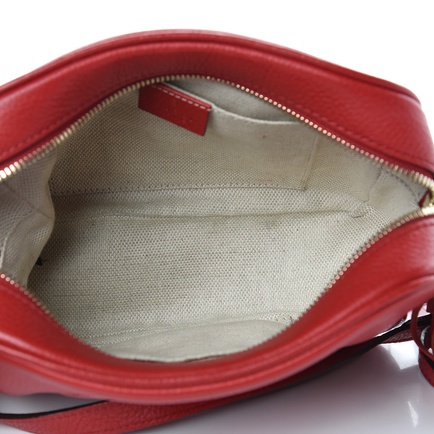 Gucci Pebbled Calfskin Small Soho Disco Bag Tabasco Red 7 of 15