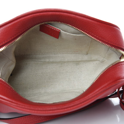 Gucci Pebbled Calfskin Small Soho Disco Bag Tabasco Red 7 of 15