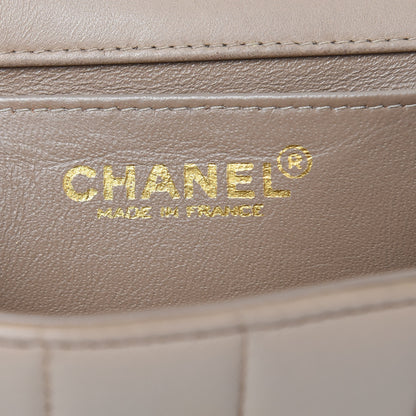 Chanel Lambskin Extra Mini Chocolate Bar Pearl Chain Flap Beige 6 of 14