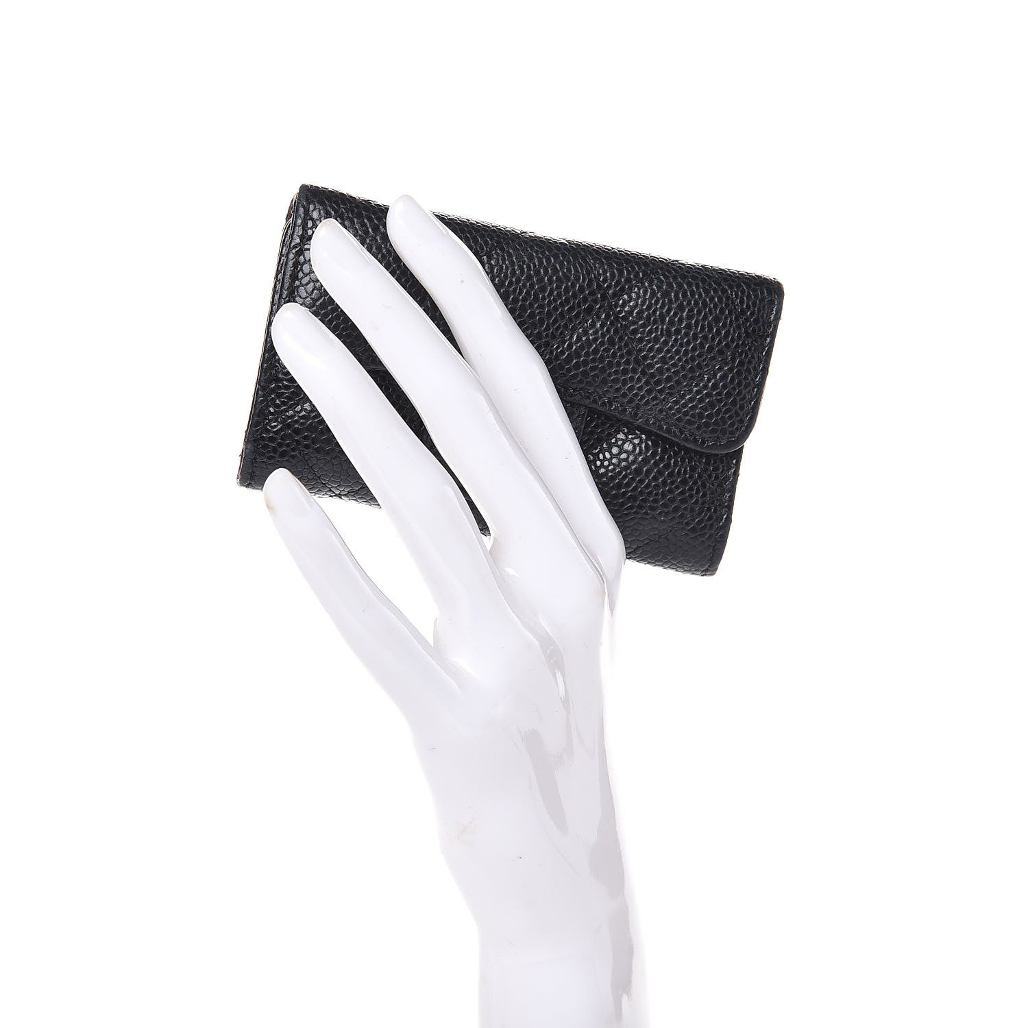 Chanel Caviar Quilted 6 Key Holder Black 2 of 7