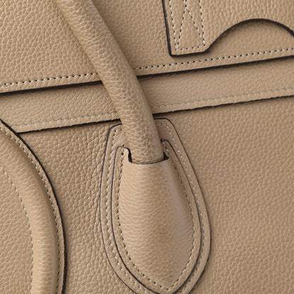 Celine Drummed Calfskin Mini Luggage Dune 13 of 14