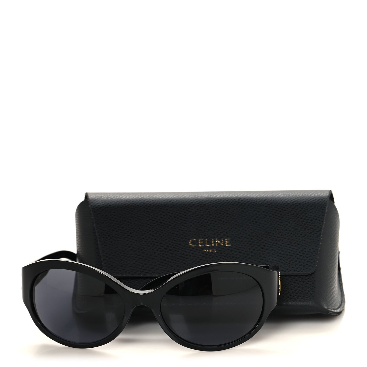 Acetate Round Triomphe Sunglasses CL40271I Black