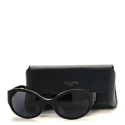 Celine Acetate Round Triomphe Sunglasses CL40271I Black 7 of 7