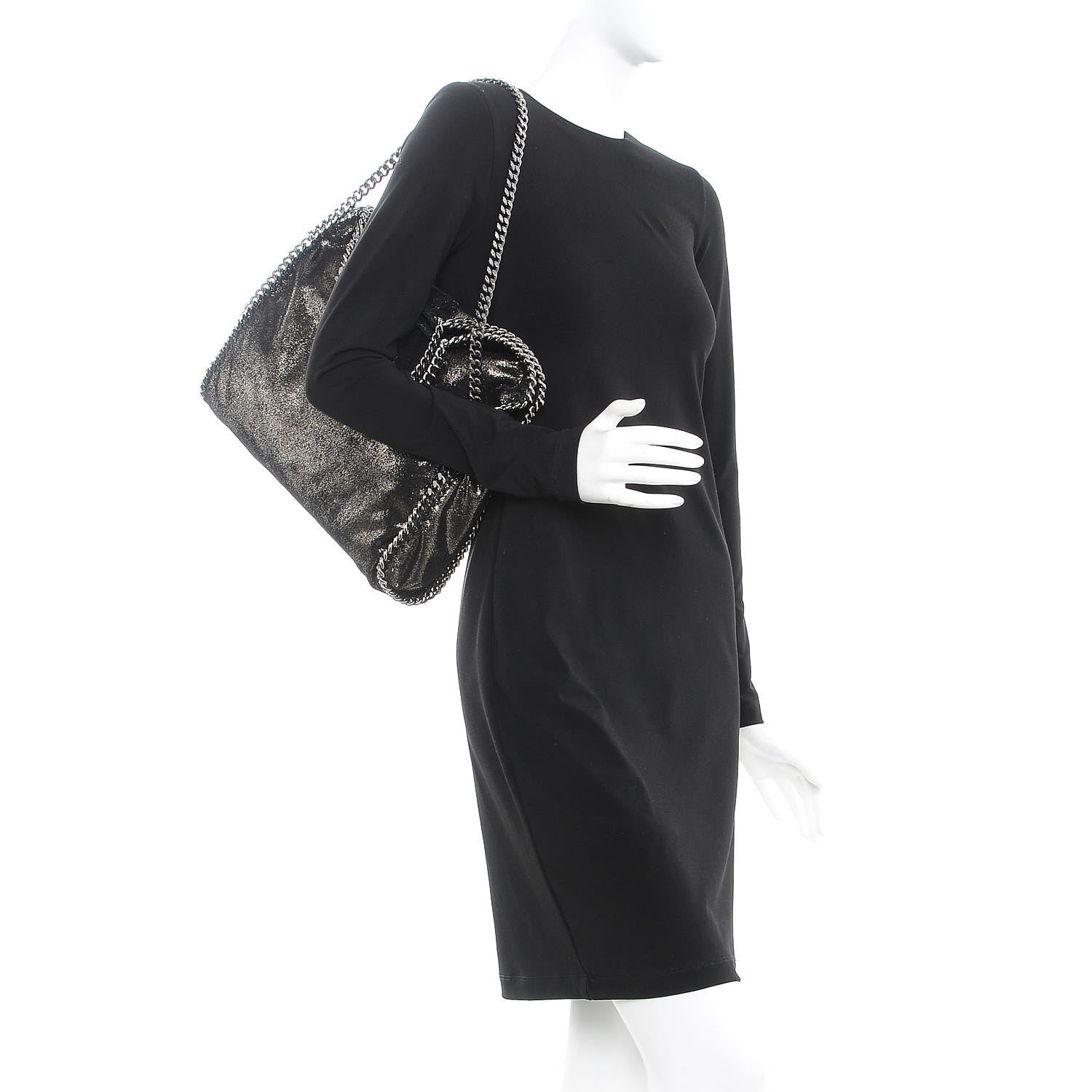 Stella McCartney Shaggy Deer Falabella Fold Over Tote Ruthenium 3 of 8