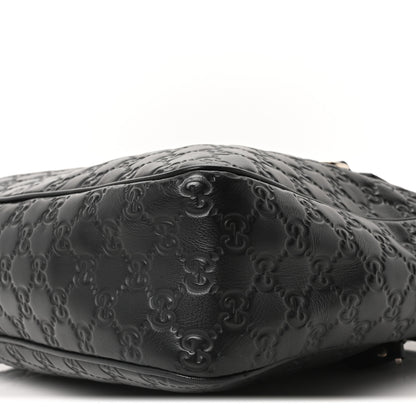 Gucci Guccissima Flat Messenger Bag Black 10 of 10