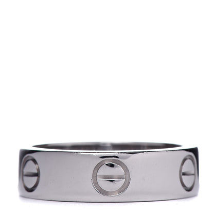 Cartier 18K White Gold 5.5mm LOVE Ring 54 6.75 3 of 7