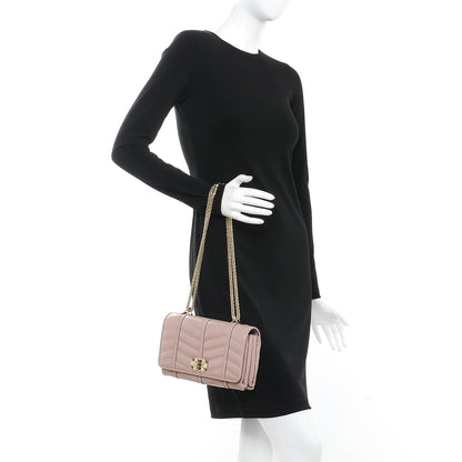 Valentino Garavani Lambskin Chevron Quilted Rockstud Shoulder Bag Poudre 2 of 9