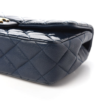 Chanel Patent Goatskin Quilted Medium CC Eyelet Flap Blue 7 of 10
