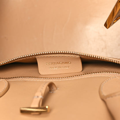 Salvatore Ferragamo Calfskin Medium Hug Bag Camel 6 of 12