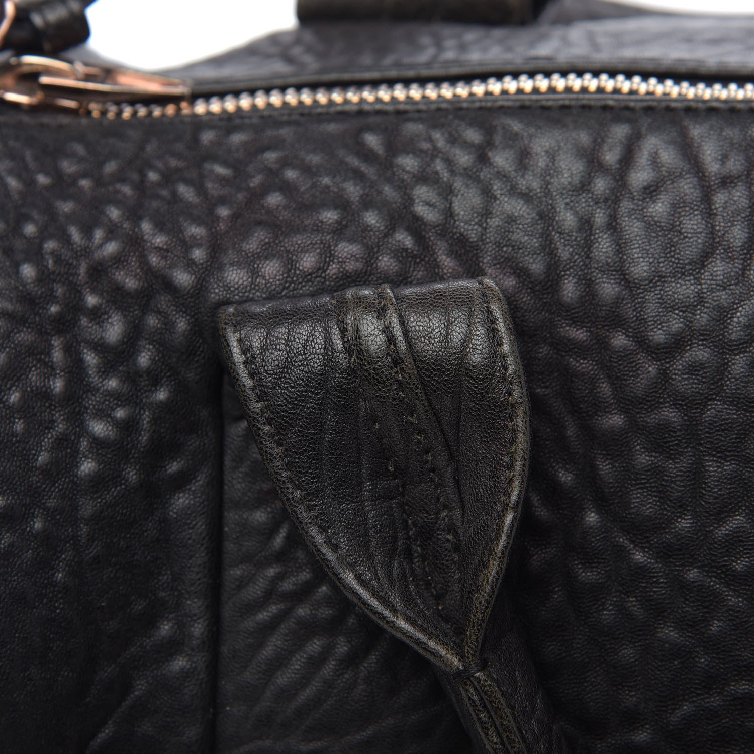 Alexander Wang Pebbled Lambskin Rocco Black Rose Gold Hardware 12 of 15