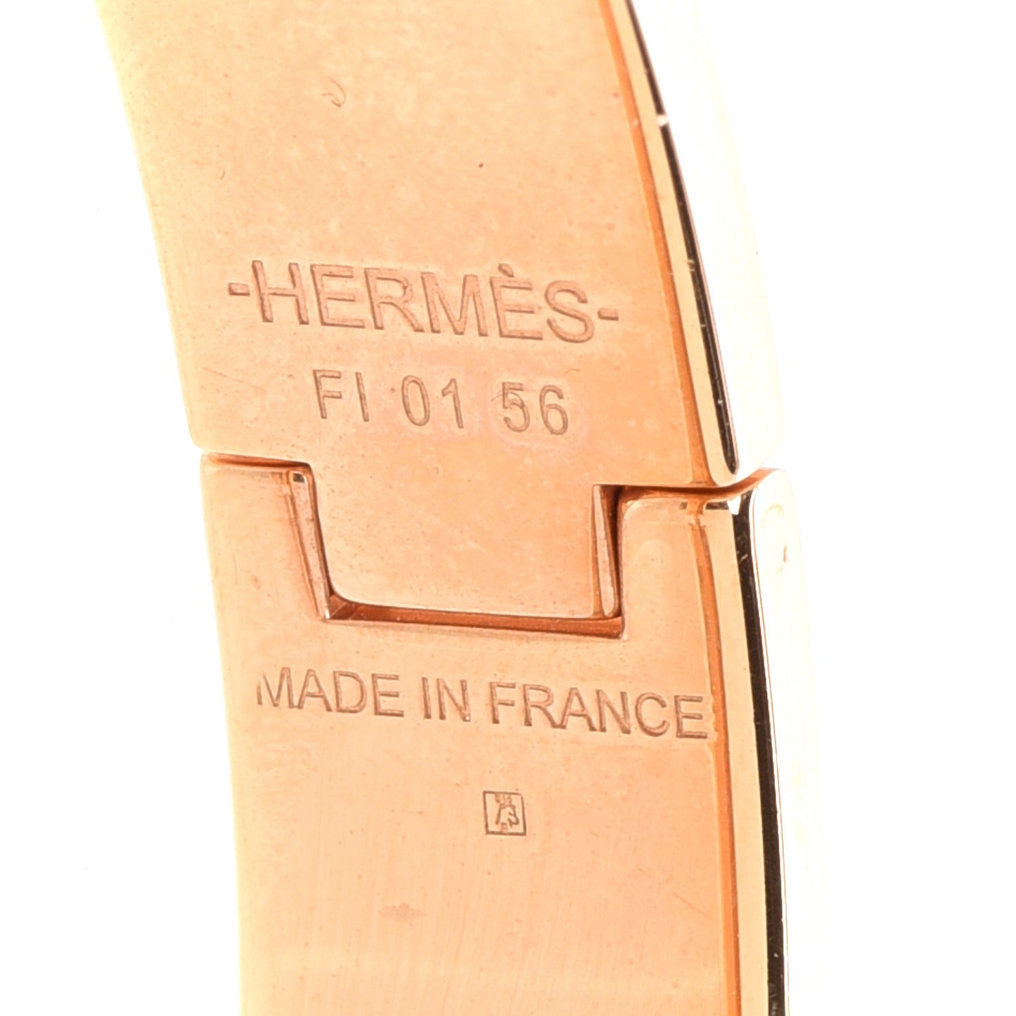 Enamel Narrow Clic Clac H Bracelet PM Rose Dragee