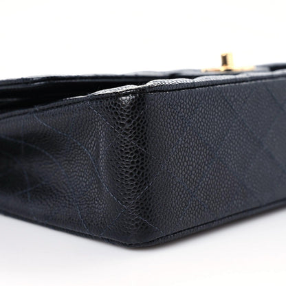 Chanel Caviar Quilted Medium Double Flap Black 12 of 14