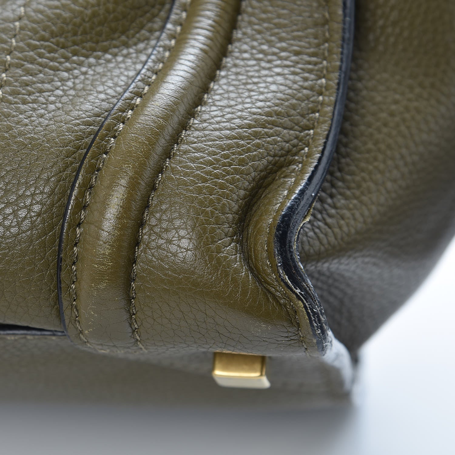 Celine Drummed Calfskin Mini Luggage Jungle 11 of 11