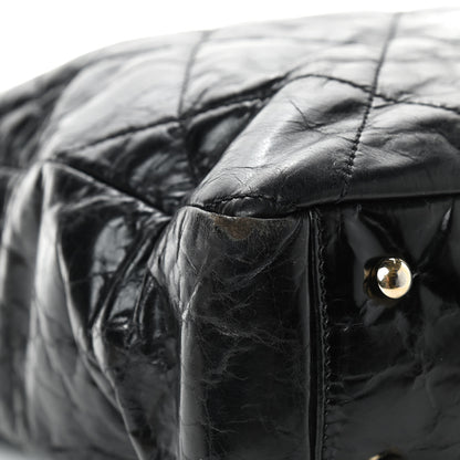 Chanel Glazed Calfskin Lambskin Quilted Portobello Tote Black 7 of 10