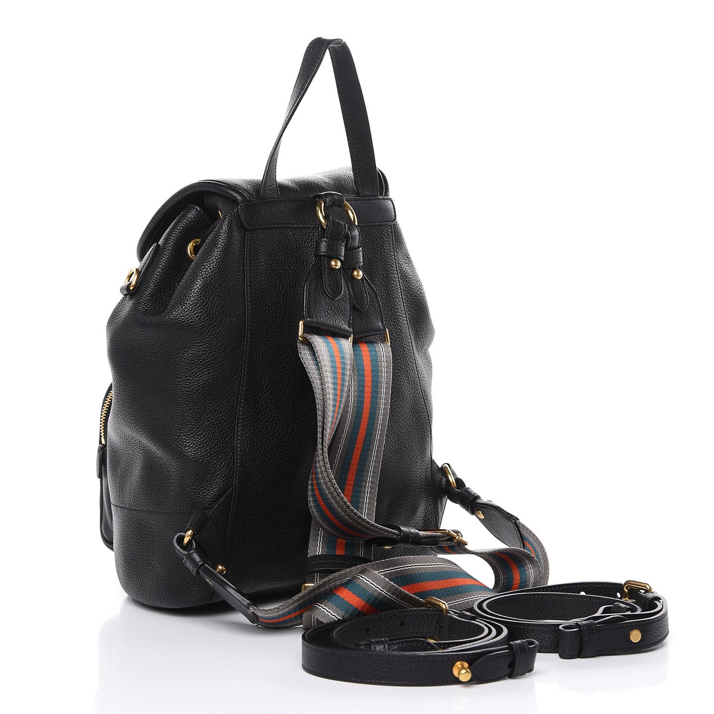 Vitello Daino Cinch Backpack Black