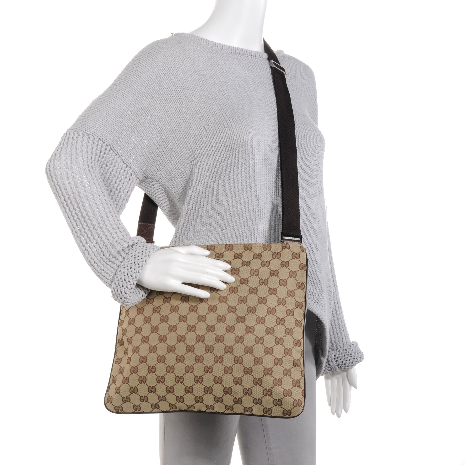 Gucci Monogram Messenger Bag Brown 2 of 7