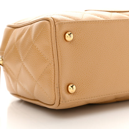 Chanel Caviar Quilted Small Bowler Beige 9 of 13